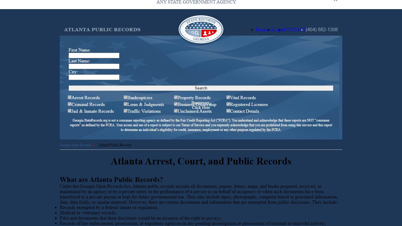 Atlanta Arrest and Public Records | Georgia.StateRecords.org